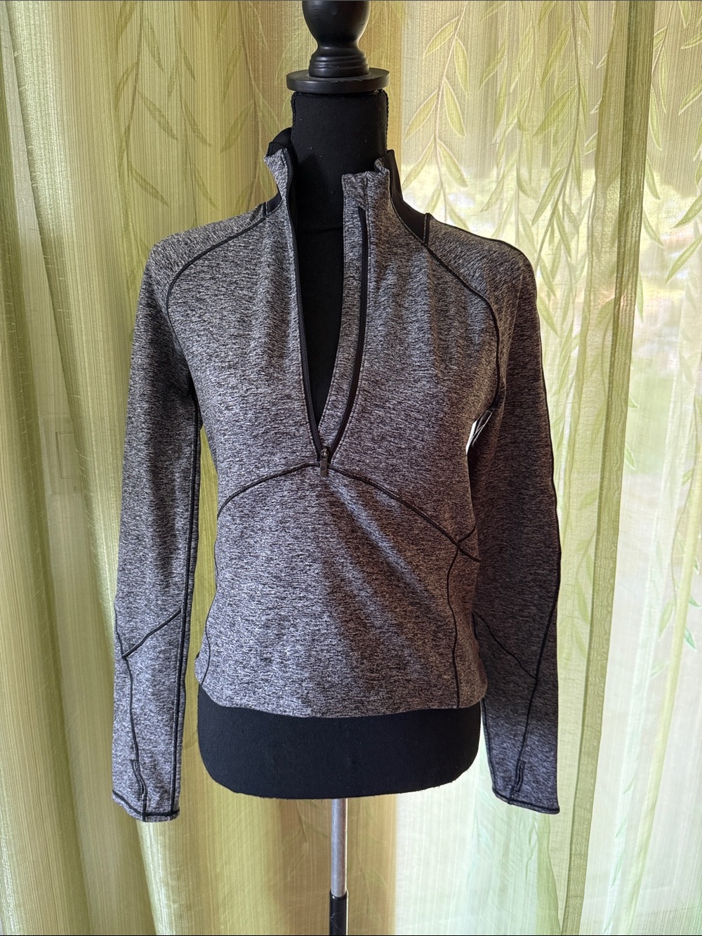 Lululemon Women's Gray Half-Zip Performance Top - Gray